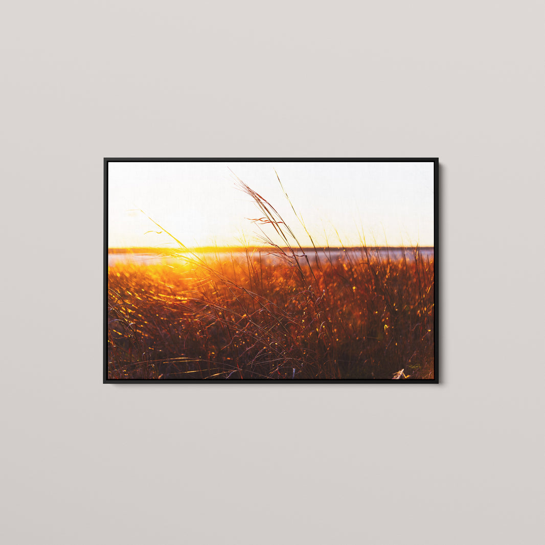 Ember Tide — Black framed canvas mockup