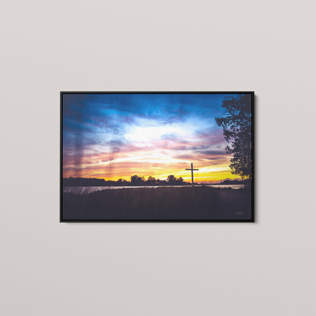 Guardian of the Point — Black framed canvas mockup