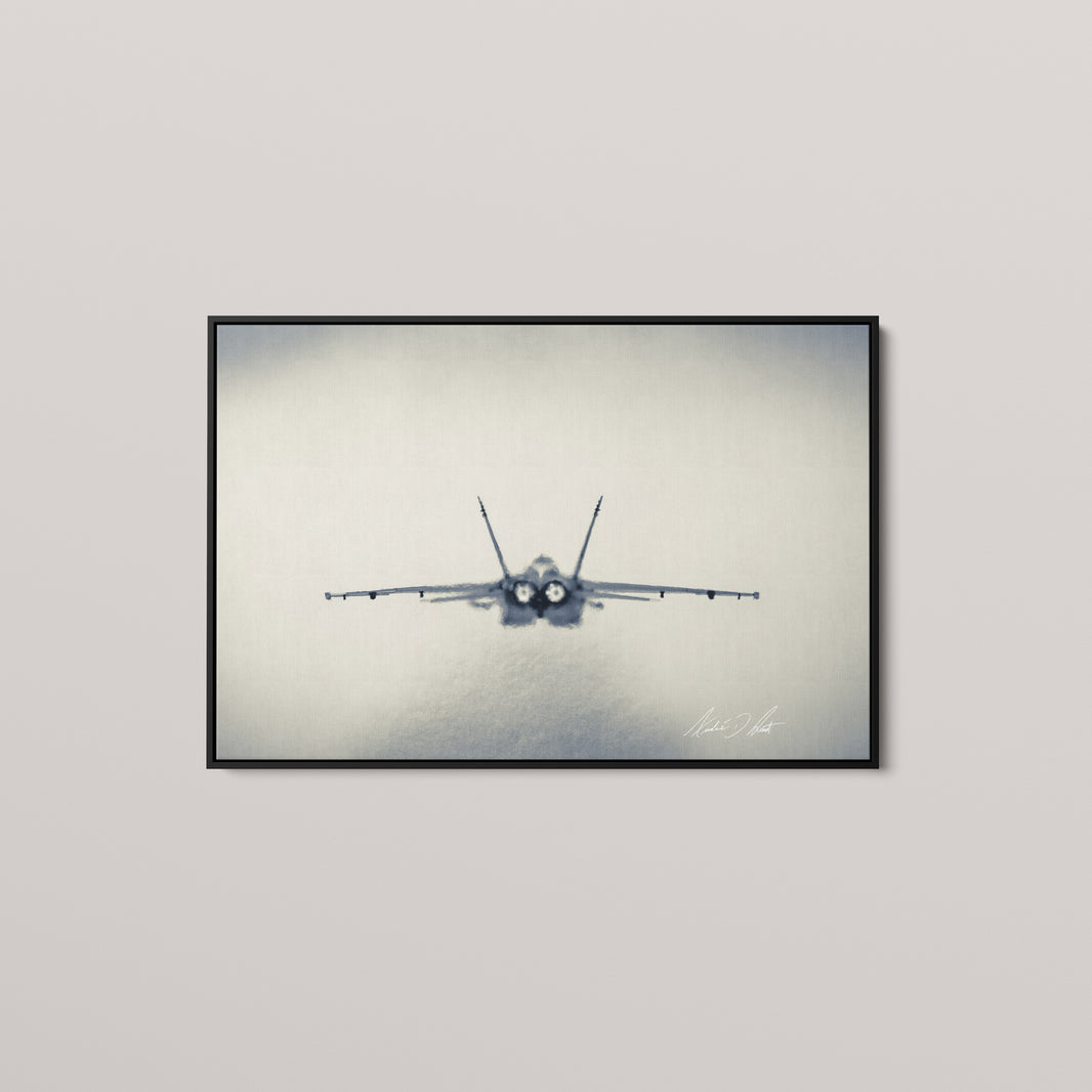 Two Suns (Open Edition) — Black framed canvas mockup