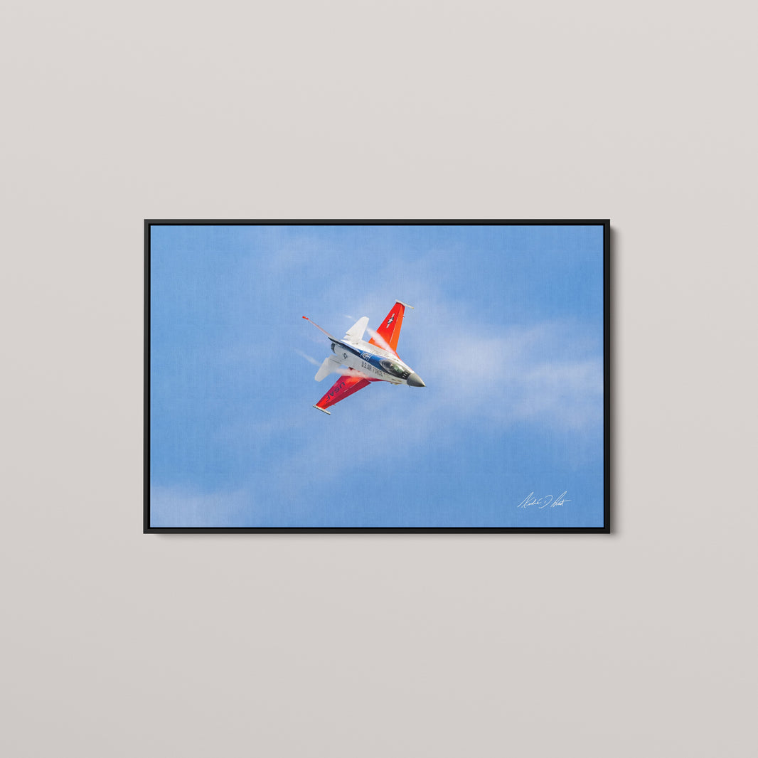 The Viper Turn — Black framed canvas mockup