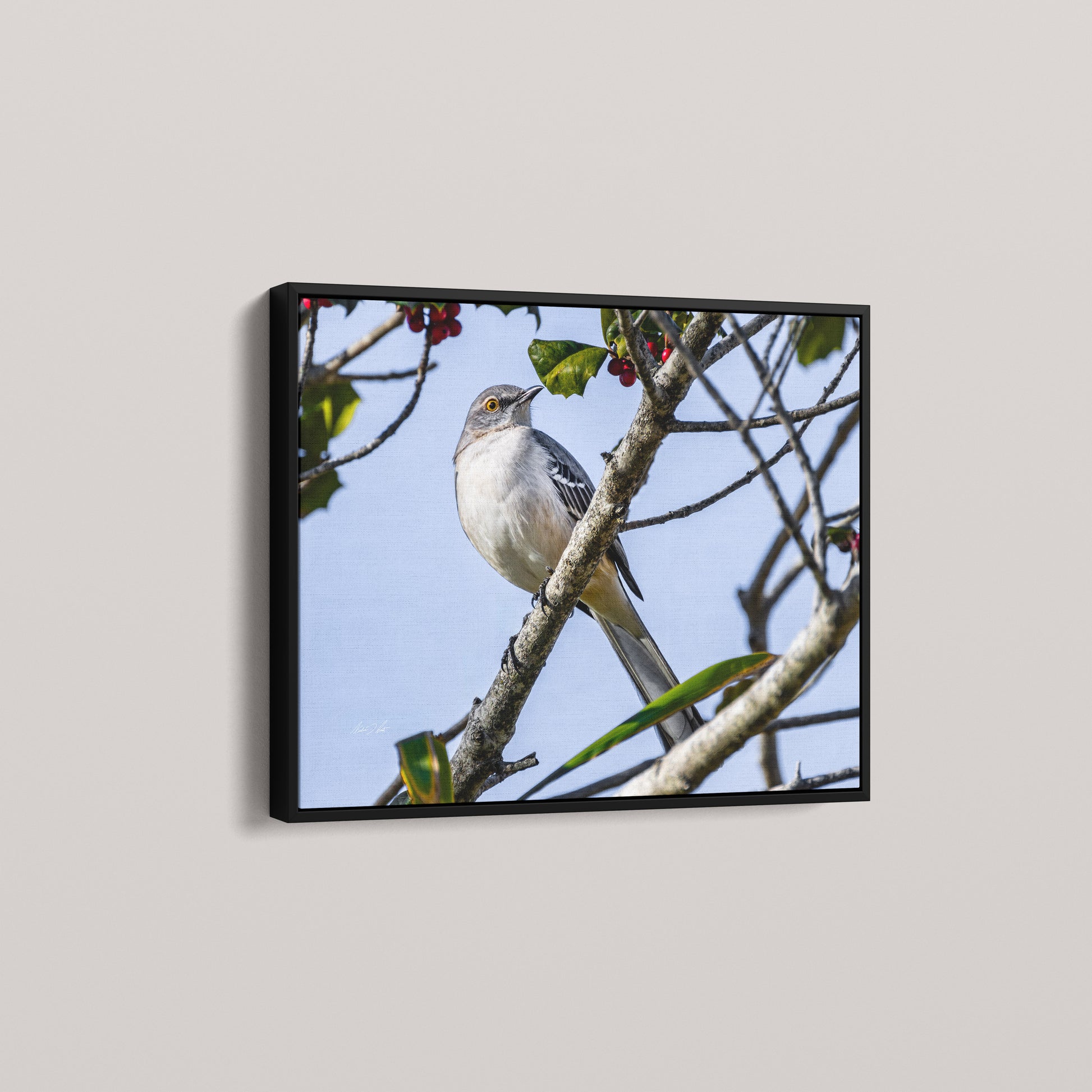 Dressed for Autumn (Open Edition) — Black framed canvas mockup
