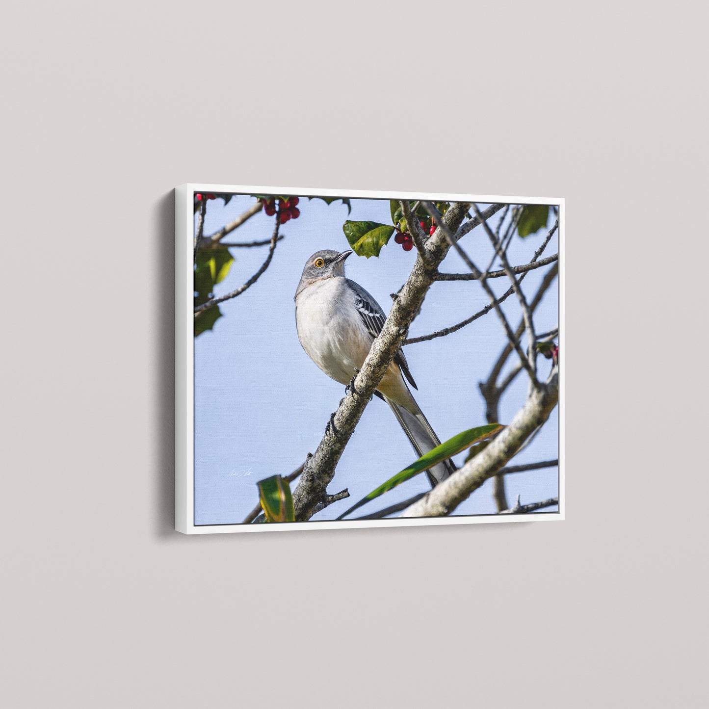 Dressed for Autumn (Open Edition) — White framed canvas mockup
