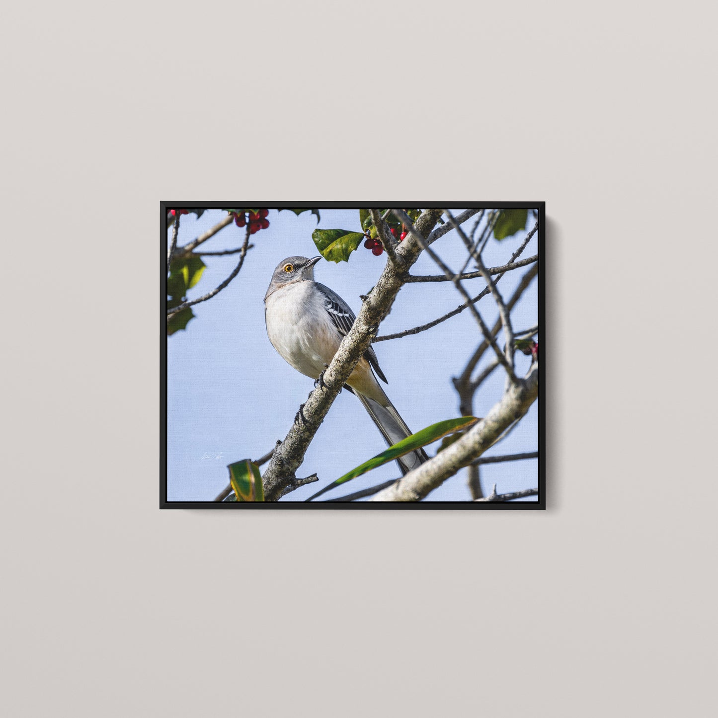 Dressed for Autumn (Open Edition) — Black framed canvas mockup
