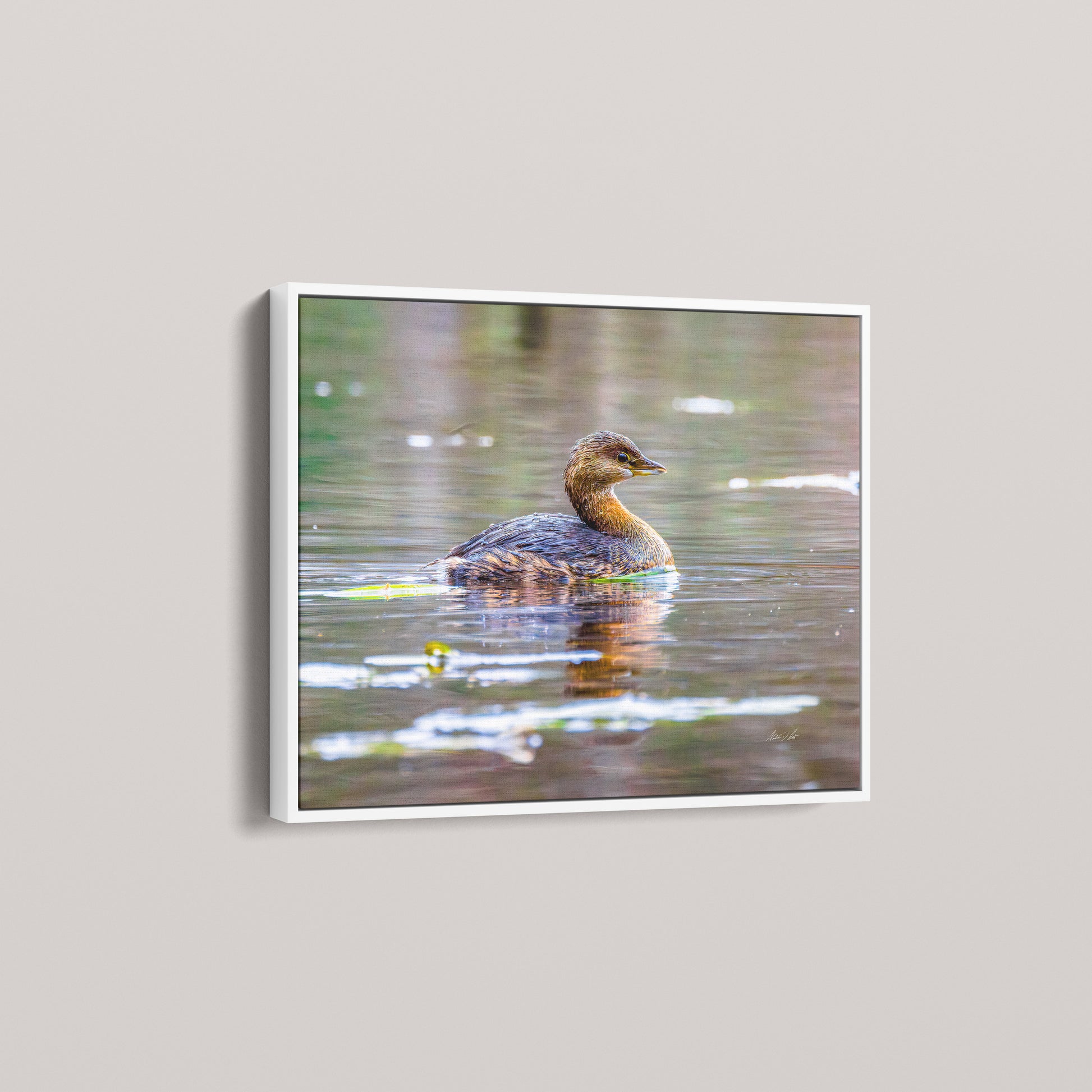 Small Water (Open Edition) — White framed canvas mockup