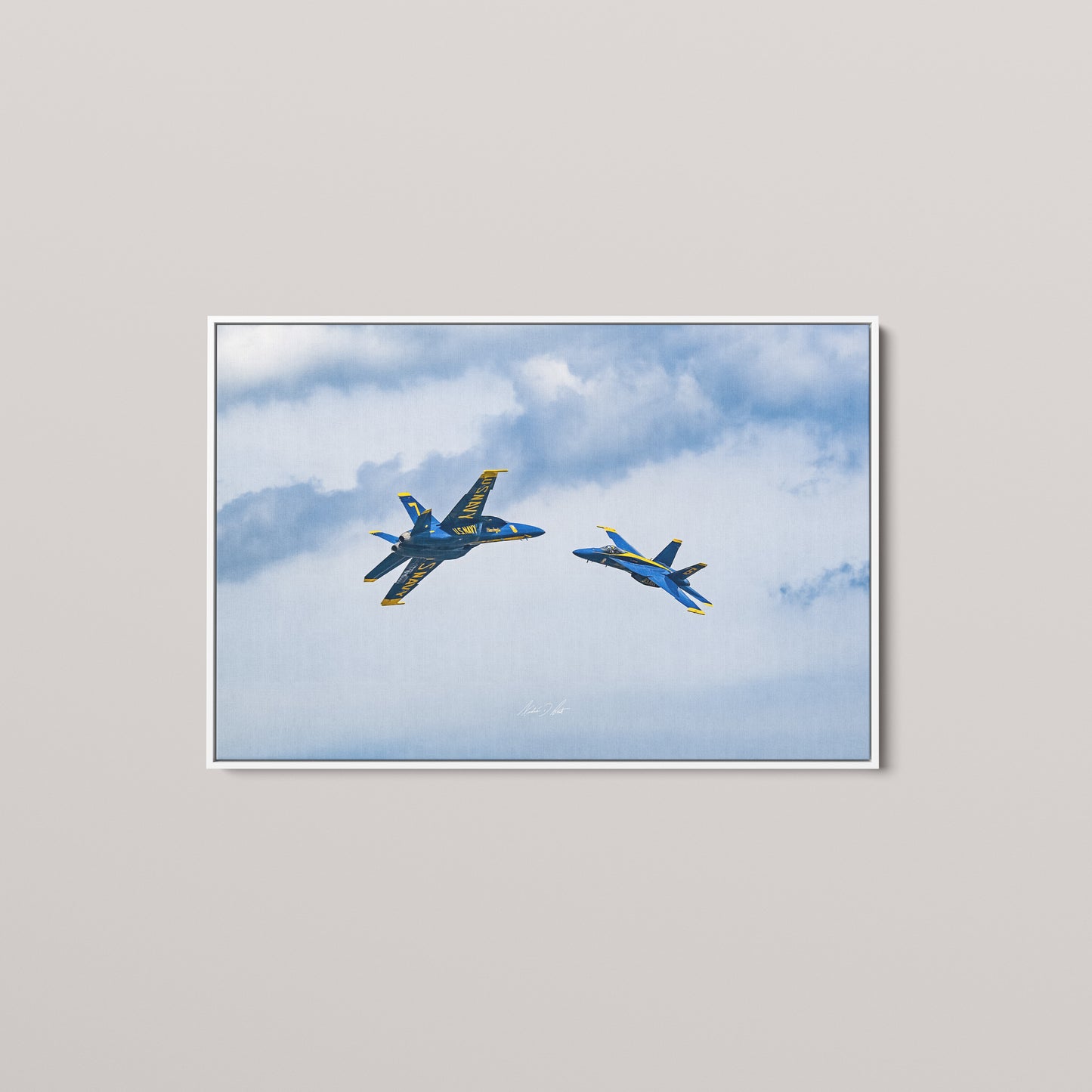 Closing Solos (Open Edition) — White framed canvas mockup