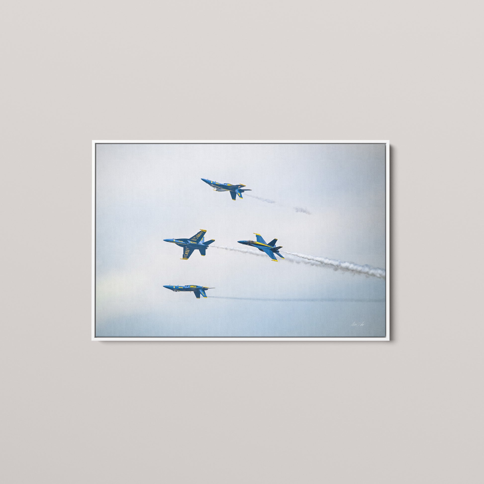 Bomb Burst (Open Edition) — White framed canvas mockup