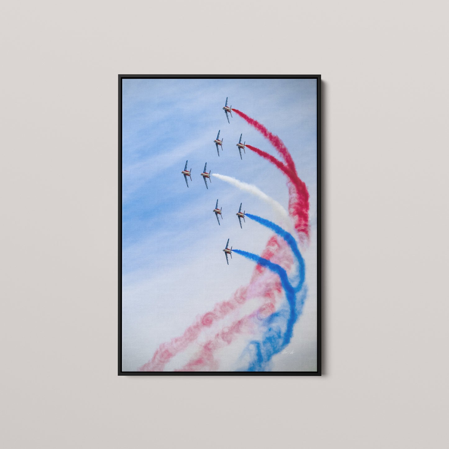 Grande Finale — Black framed canvas mockup
