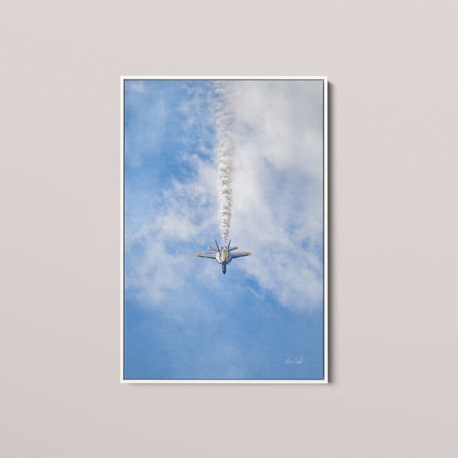 Vertical — White framed canvas mockup