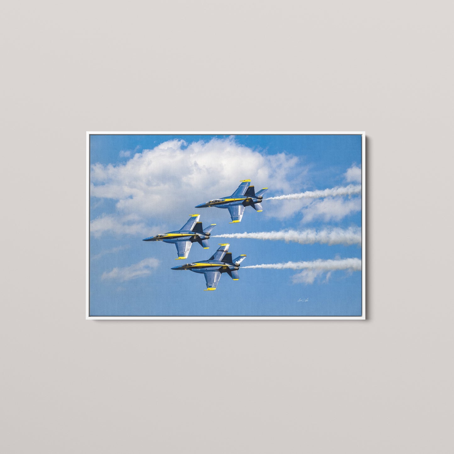 Left Echelon (Open Edition) — White framed canvas mockup
