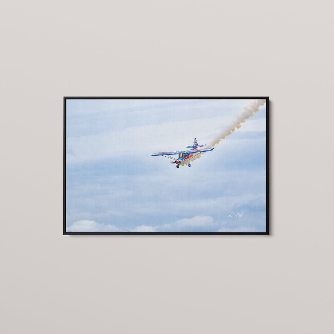 Smoke On — Black framed canvas mockup