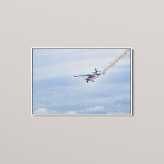 Smoke On — White framed canvas mockup