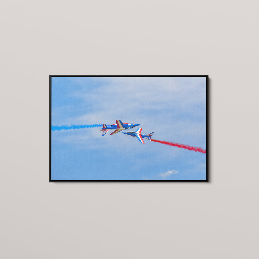 Opposing Colors — Black framed canvas mockup