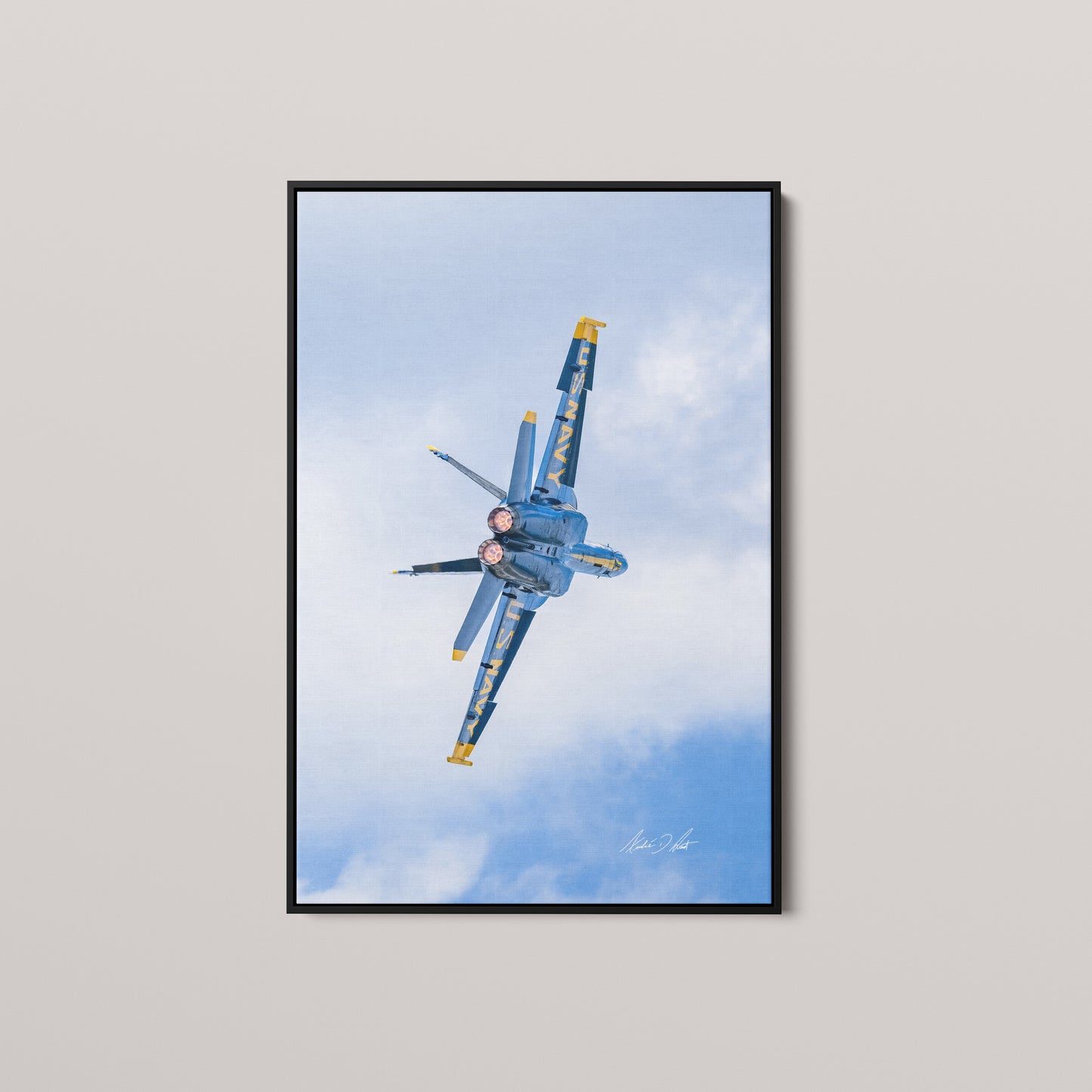 Full Burner (Open Edition) — Black framed canvas mockup