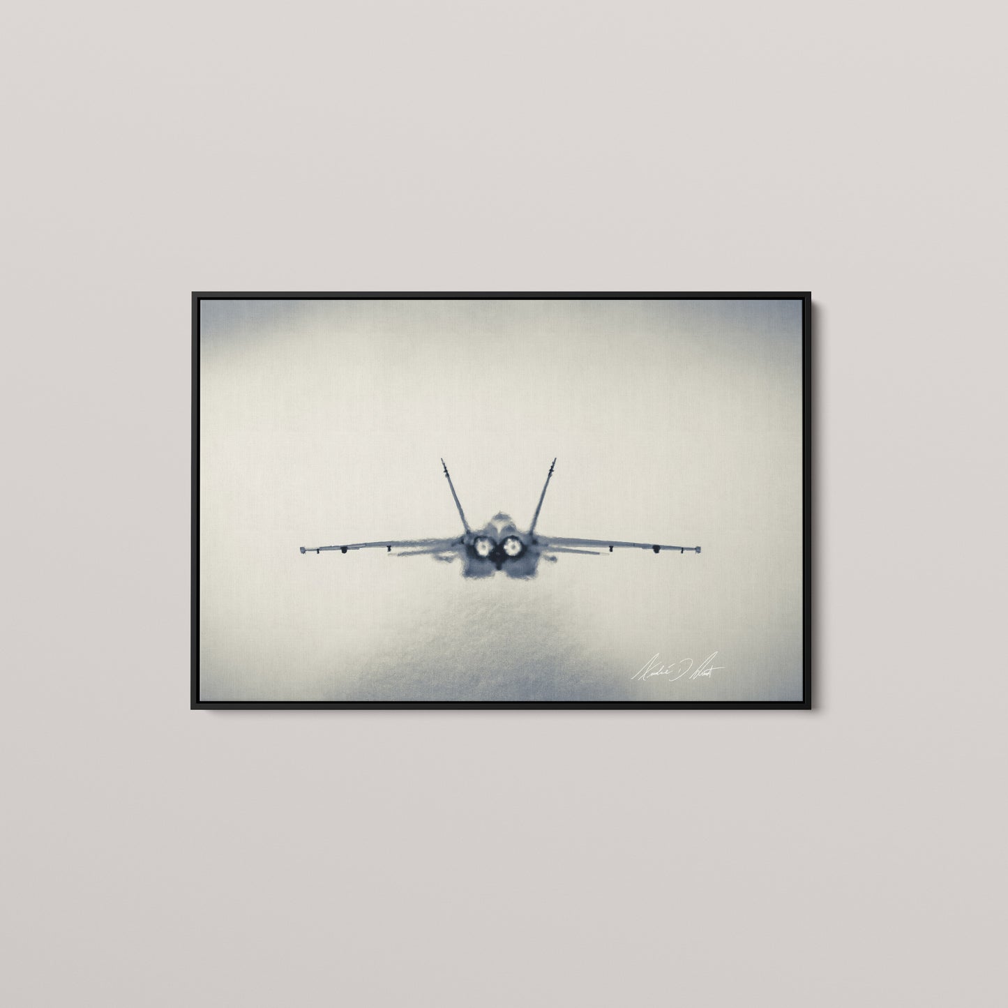 Two Suns (Open Edition) — Black framed canvas mockup