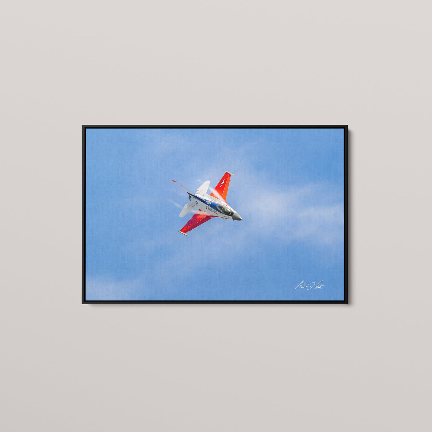 The Viper Turn — Black framed canvas mockup