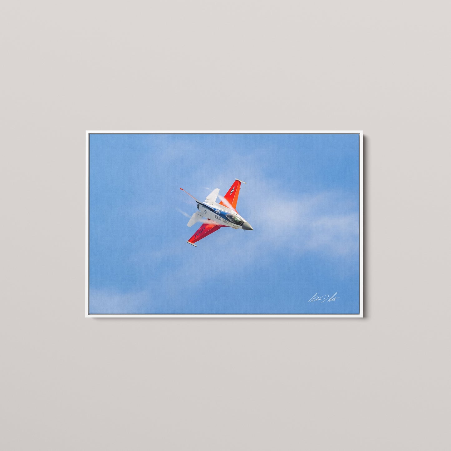 The Viper Turn — White framed canvas mockup