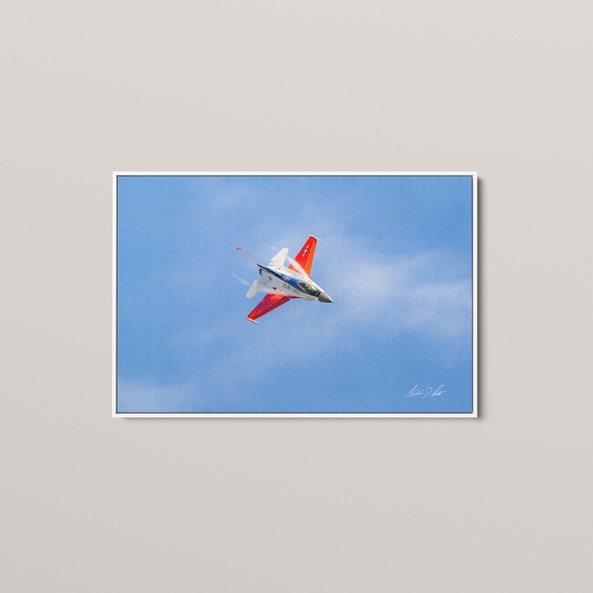 The Viper Turn — White framed canvas mockup
