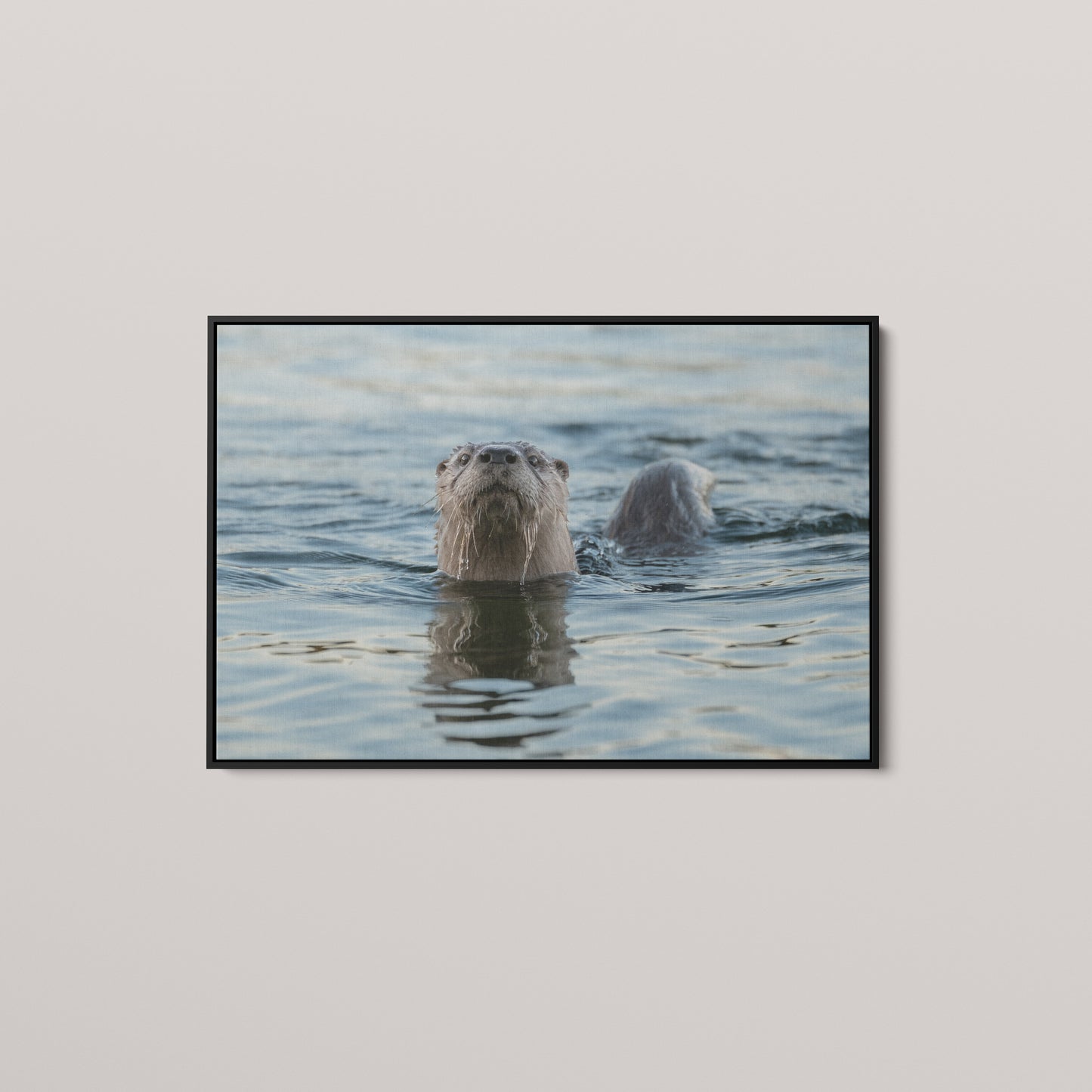 Waterways Wanderer — Black framed canvas mockup